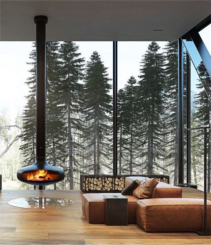 Cast Iron Wood Wooden Fireplace