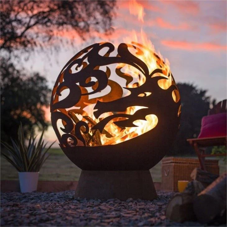 Classic Fire Pit Ball Outside Decoration