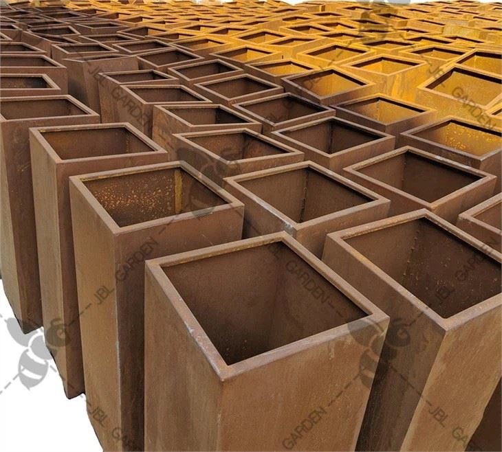 Corten Steel Planters Large