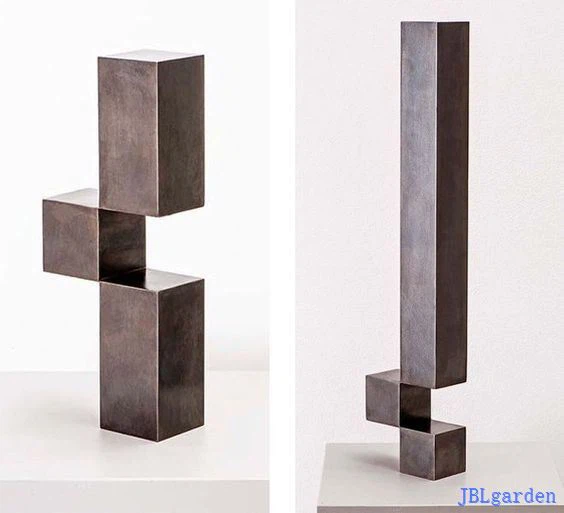 Cube Corten Steel Outdoor Sculpture