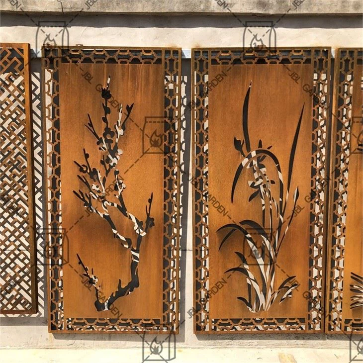 Custom Laser Cutting Corten Steel Fence