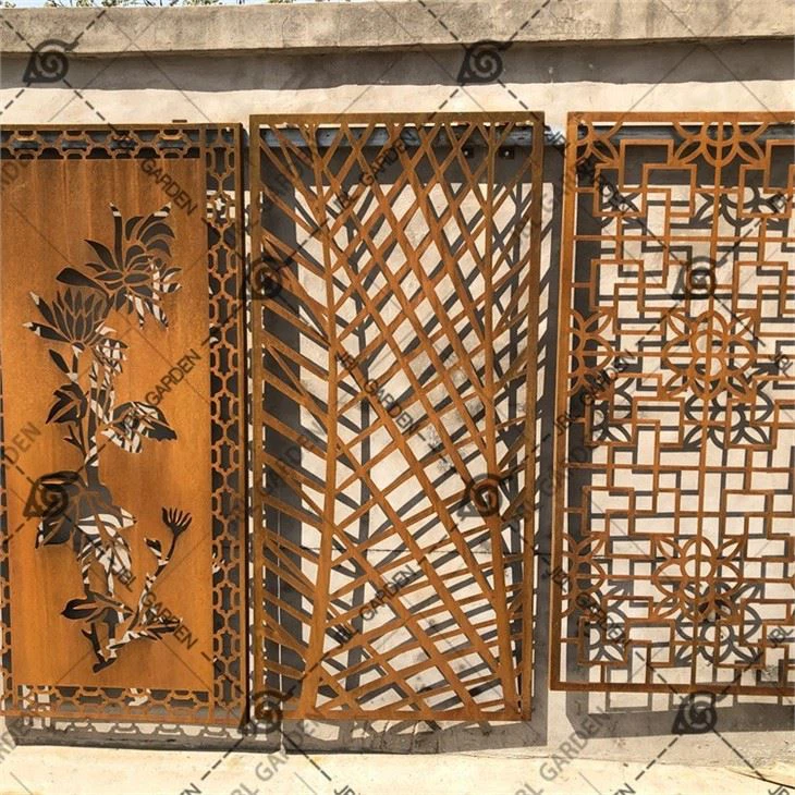 Laser Cutting Rust Metal Screen