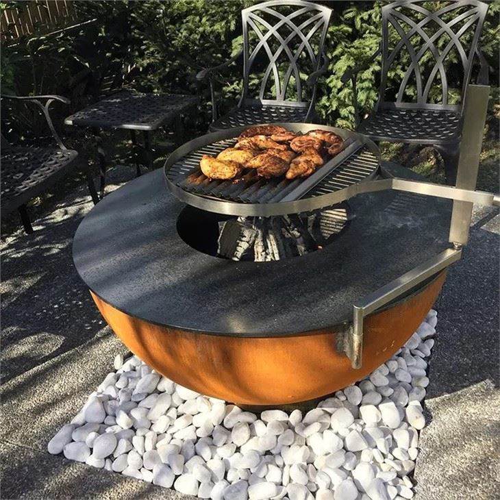 Metal Grill Fire Pit