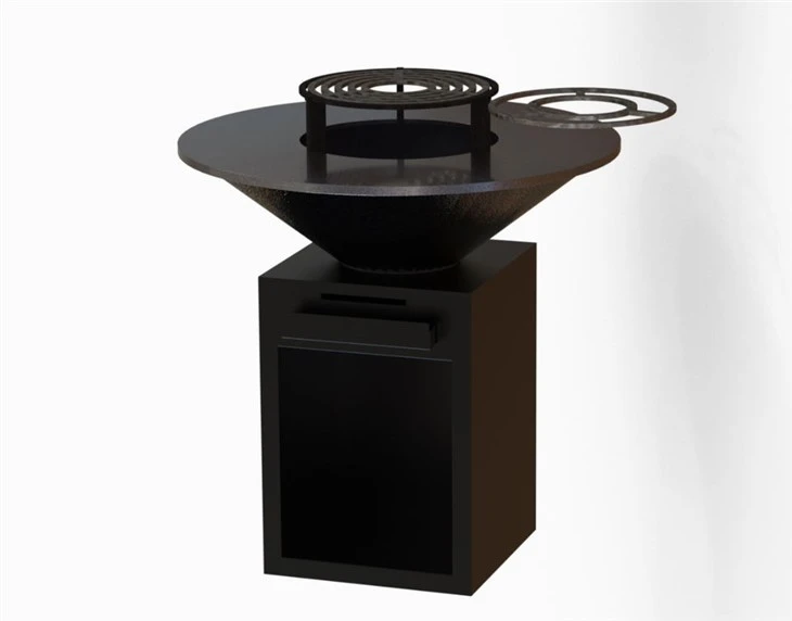 Outdoor Fire Pit With Cooking Grill
