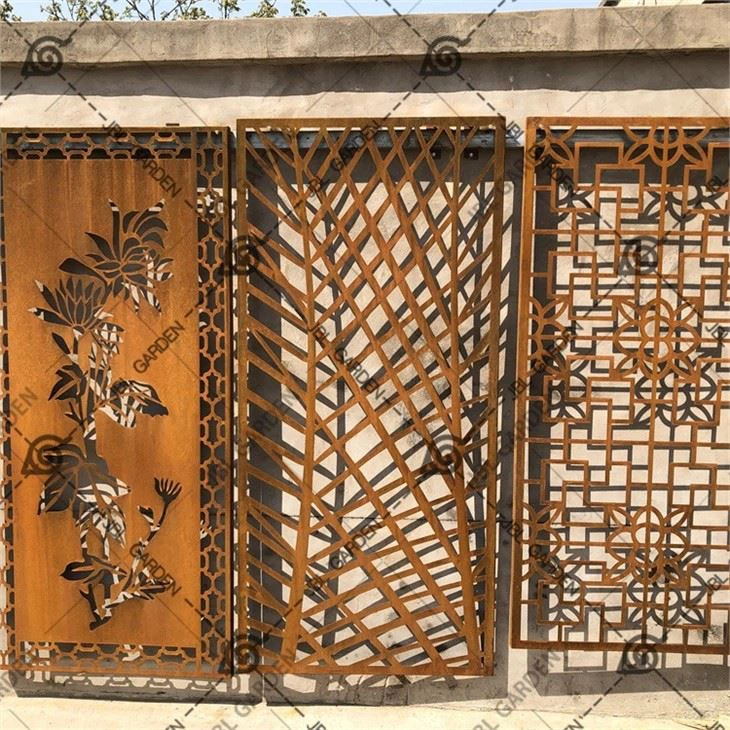 Outdoor Laser Cut Metal Privacy Screen