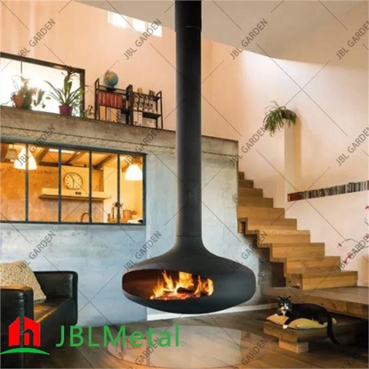 Real Flame Hanging Wood Fireplace