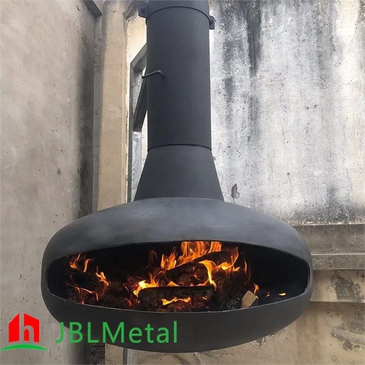 Real Flame Hanging Wood Fireplace