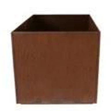 Penanam Bunga Bulat Keluli Corten