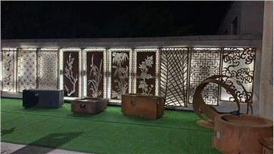 Seni Privasi Taman Luaran Hiasan Potongan Laser