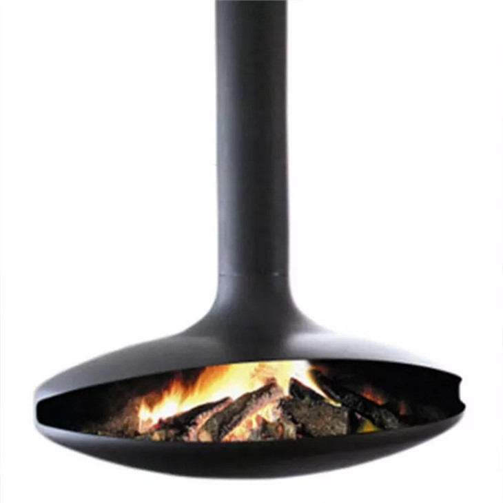 Suspended Wood Fireplace