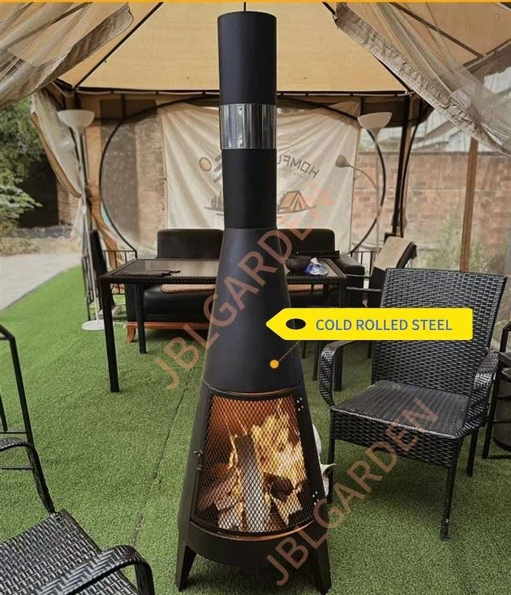 Black Steel Barbeque For Camping