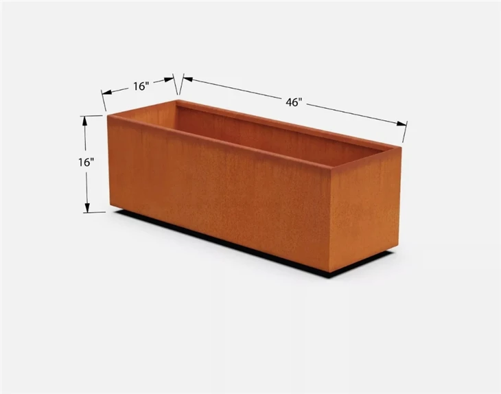 Large Planters Of Corten Steel