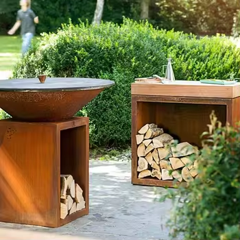 Outdoor Charcoal BBQ Fire Pits