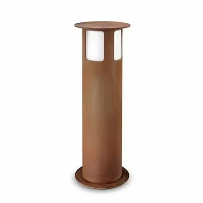 Cahaya bollard keluli berkarat